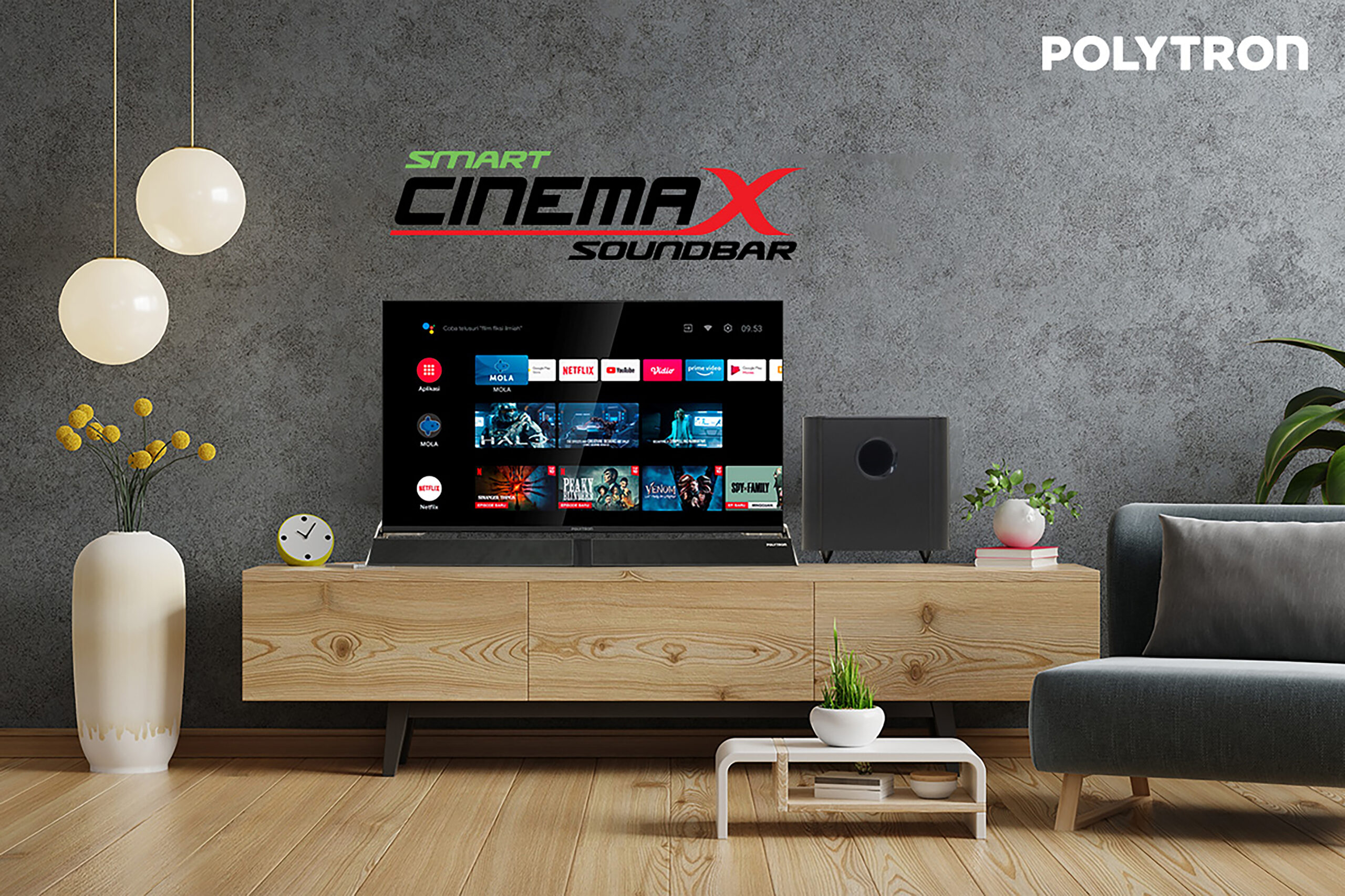 Smart TV Android Cinemax Soundbar
