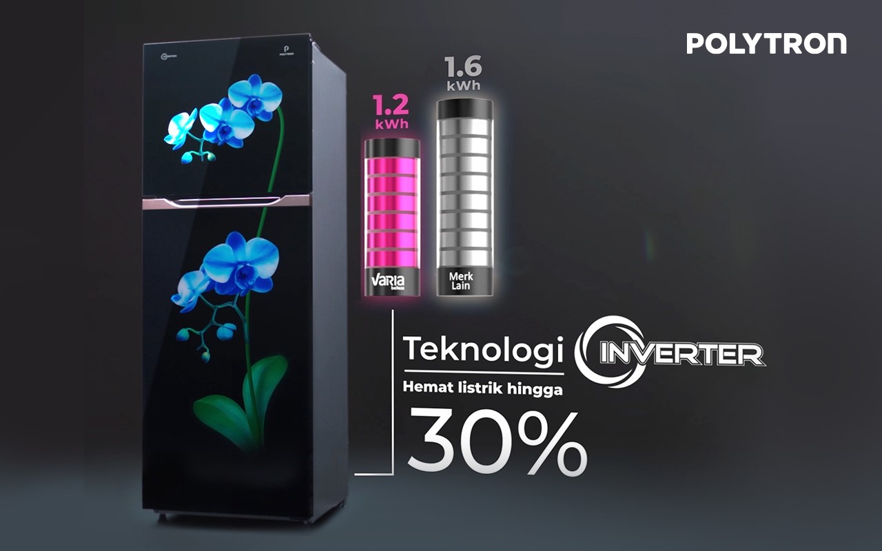 Kulkas Inverter 2 Pintu Polytron