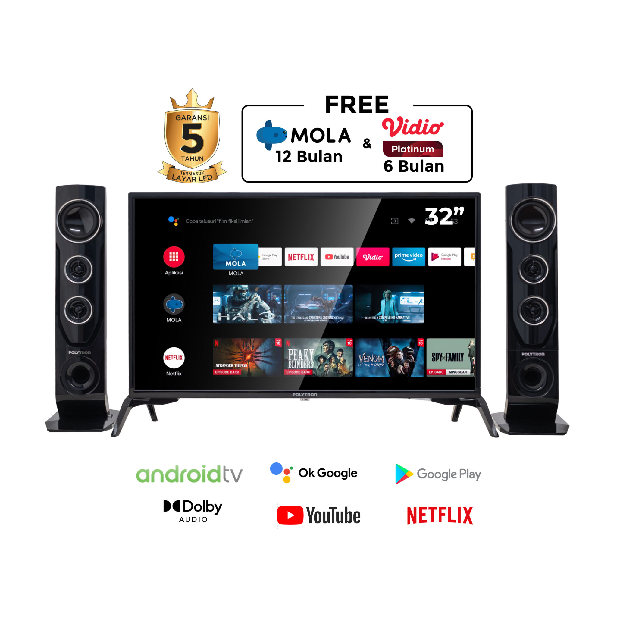 Smart TV 32 Inch PLD 32TAG9855 Harga Smart TV Android