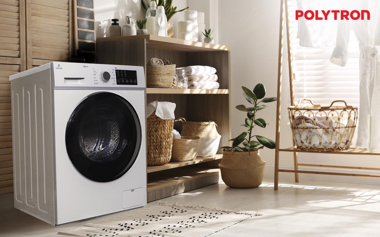 Mesin Cuci Pengering dari Polytron yang mirip dengan mesin cuci laundry