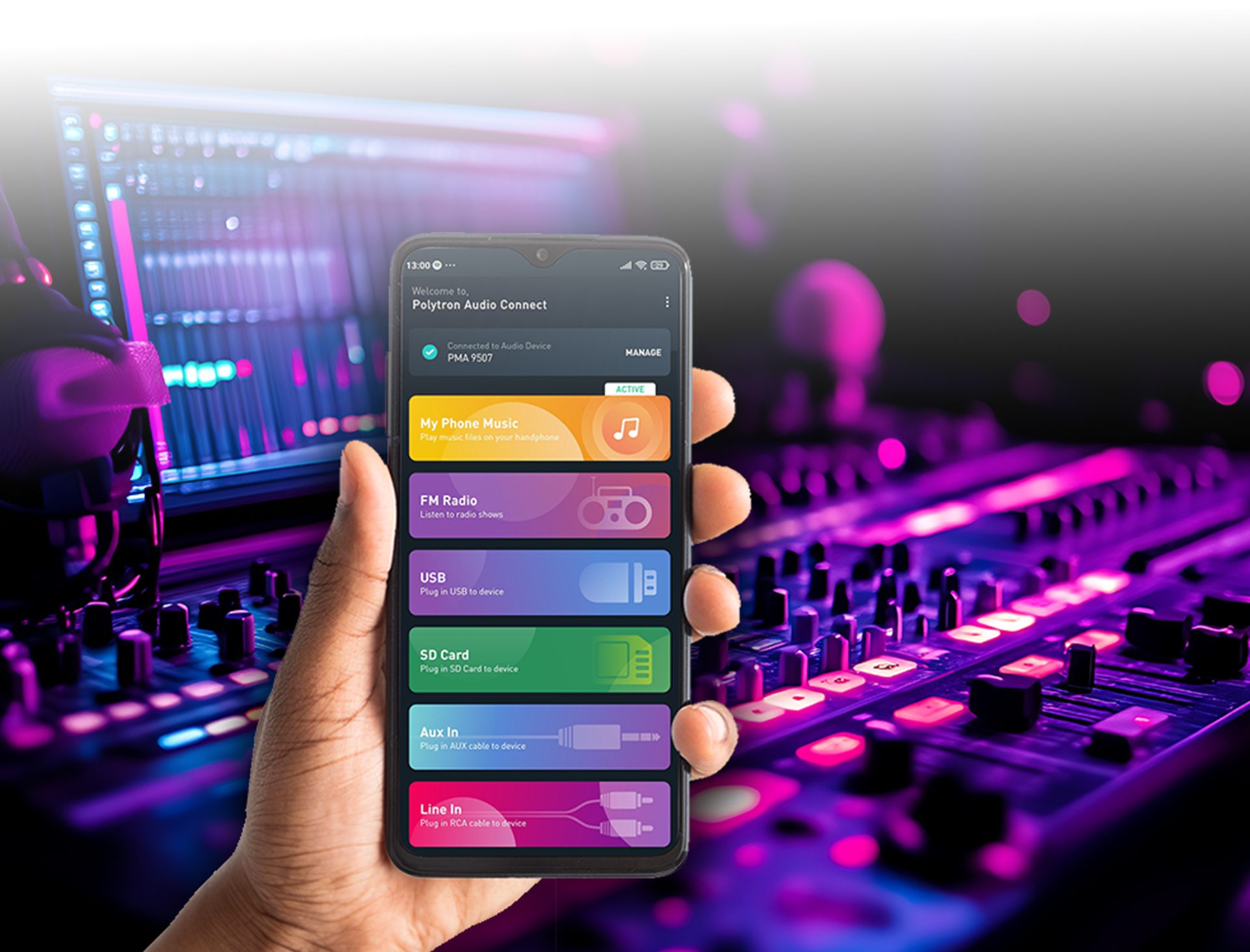 aplikasi polytron audio connect